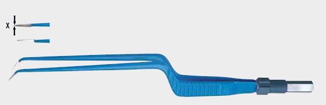 коагуляційний пінцет, біполярний, байонетний кінчики байонетної форми, низхідні, 20 см (cm)